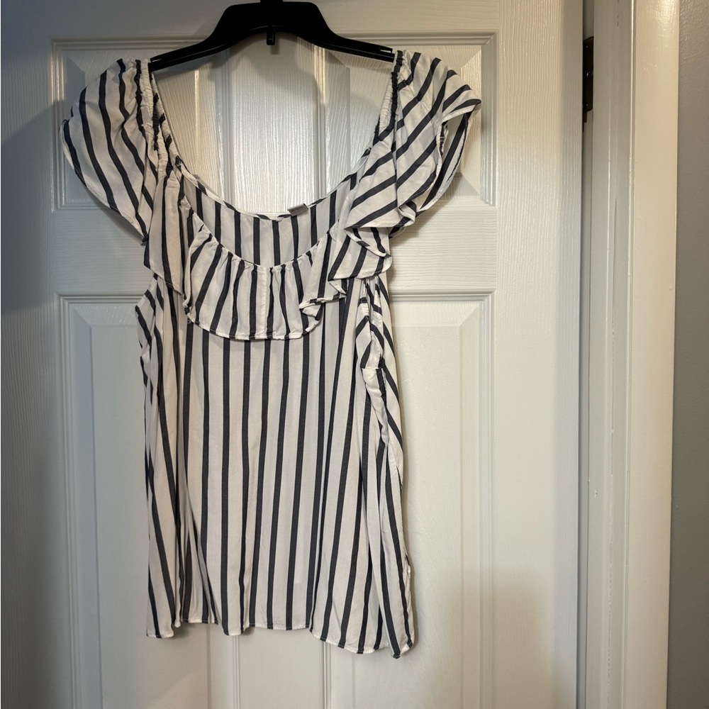 Old Navy Off the Shoulder Ruffle Shirt